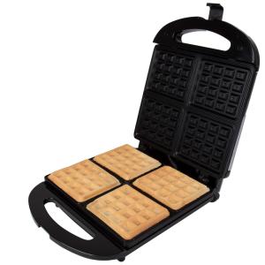 Máquina de Waffles, 4 Fatias, Aço Inox, Antiaderente, 110v, CUCINAPRO, Prateado
