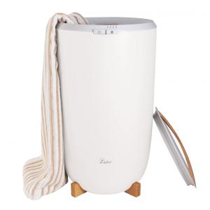 Aquecedor de Toalha Elétrico 20L com 4 Configurações de Temporizador, 110V, Zadro, Branco e Marrom Claro