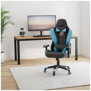 Cadeira Gamer Ergonômica com Apoio para Lombar e Encosto de Cabeça, Dvenger, Preta e Azul