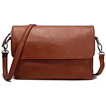 Bolsa Crossbody Feminina em Couro PU com Alças Ajustáveis e Múltiplos Bolsos – Estilo e Praticidade