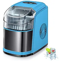 Máquina de Gelo Kismile, Autolimpante, 12kg, Dia, 9 Cubos, 6 8 min,Branca 110V
