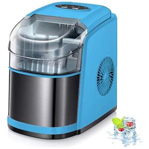 Máquina de Gelo Kismile, Autolimpante, 12kg, Dia, 9 Cubos, 6 8 min,Branca 110V