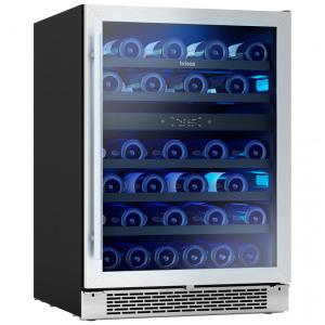 Adega Climatizada com Zona Dupla para 46 Garrafas com Iluminação LED, 110V Zephyr, Prata