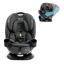 Cadeira de Bebê para Carro Graco Turn2Me 3 em 1, Rotação 360°, Encosto Reforçado, Até 45 kg, Cinza
