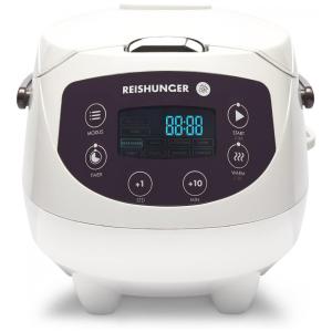 Panela de Arroz Elétrica 850mL, com 8 Predefinições e Tela LCD, Branca, 110v, REISHUNGER 542 MDRK, Branco