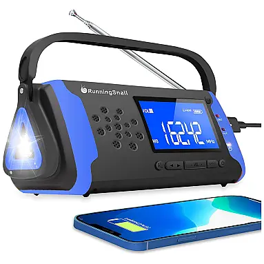 Rádio AM, FM, NOAA Recarregável