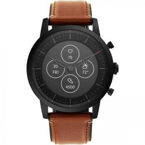 Relógio Smartwatch 42mm com Tela Sensível ao Toque em e Pulseira de Silicone com Frequência Cardíaca, FOSSIL, Preto