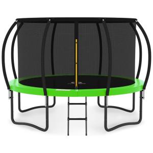 Trampolim JUMPZYLLA 2,4m, 3m, 3,6m, 4,3m, 4,6m, 4,9m com Rede de Proteção, Escada e Revestimento Antiferrugem, Aprovado pela ASTM