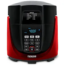 Panela de Pressão Elétrica 6L em Aço Inoxidável com Painel Digital, 110v, NUWAVE 33803, Vermelho