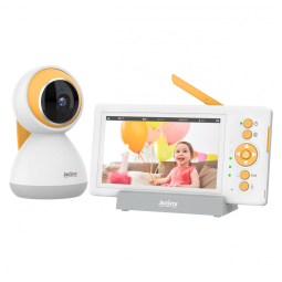 Babá Eletrônica Completa com Monitor, Áudio e Vídeo, Bateria de 30 Horas, Visão Noturna, JouSecu, Amarela e Branca