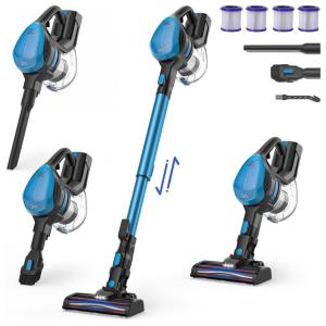 Aspirador de Pó sem Fio 6 em 1 com 4 Filtros, Bateria de Removível, 35 Minutos de Ação, 110V TMA T181, Branco