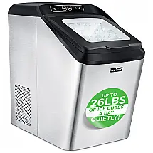Máquina de Gelo Automática Portátil Produz até 11kg, 24H, Cor, 110v, NUTRICHEF NCICNUG, Prateado