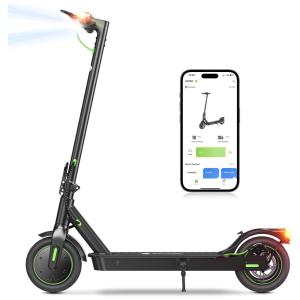 Patinete Elétrico Dobrável para Adultos até 35 km por hora, com Suspensão Traseira, 500W, ISINWHEEL, Preto