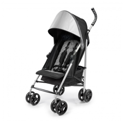 Carrinho de Bebê Summer Infant 3Dlite ST, Preto/Cinza - Leve e Durável com Estrutura de Aço, Assento Amplo, Reclinável em Várias Posições