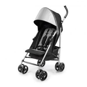 Carrinho de Bebê Summer Infant 3Dlite ST, Preto/Cinza - Leve e Durável com Estrutura de Aço, Assento Amplo, Reclinável em Várias Posições