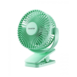Ventilador de Clipes Portátil Gaiatop Verde Recarregável USB, 3 Velocidades, Rotação 360°, Bateria 3,5-10h, Mini Poderoso Silencioso
