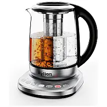 Chaleira Elétrica 1.7L com 5 Predefinições e Aço Inoxidável, 110V, Aylion WMK1, Prata