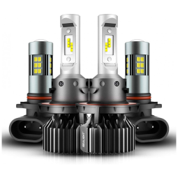 Kit Xenon Lâmpadas LED Branca 15000 Lumens 6000K, H13, 9008, 4 Peças, SEALIGHT, Preto