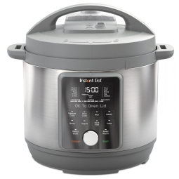 Panela de Pressão Elétrica 6 Litros de Capacidade 9 em 1 com Controle Digital, Instant Pot Duo Plus, 110V 1000W, Cinza