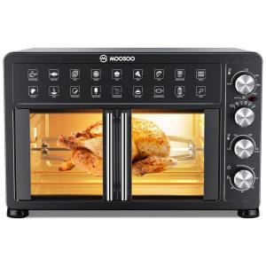 MOOSOO Fritadeira de Ar Elétrica Air Fryer sem Óleo 28L, Forno Multifuncional, 1600W, 110V