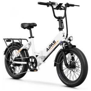 Bicicleta Elétrica A2 Dobrável, Bicicleta Elétrica com Pneus Largos de 20 polegadas e Motor de 750W, Bateria Removível de 48V