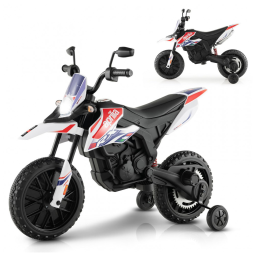Moto Elétrica Infantil BMW a Bateria 12V com Sons e Luzes, Idade Rec 3 a 8 Anos, INFANS, Branca
