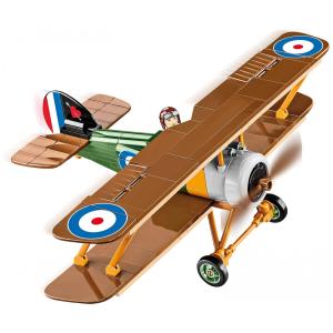 Kit de Construção Avião Collection Great War Sopwith F.1 Camel Plane com 177 Peças, COBI, Marrom