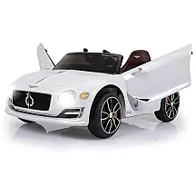 TOBBI Carrinho, Carro Elétrico Bentley, 1 lugar, 12V, c, controle remoto, USB MP3, 5 km, h, 2 a 6 anos, Branco