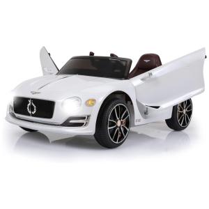 TOBBI Carrinho, Carro Elétrico Bentley, 1 lugar, 12V, c, controle remoto, USB MP3, 5 km, h, 2 a 6 anos, Branco