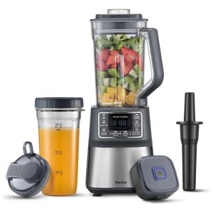 Liquidificador Portátil 1,5 Litros com Tela LCD para Controle 1000W, 110v, MECITY, Cinza