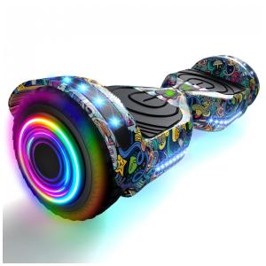 Hoverboard Certificado HS2.01 Espaço Sideral com Rodas LED Flash, Bluetooth e Luzes LED