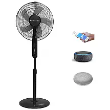 Ventilador de Mesa Portátil Compatível com Alexa e Temporizador de 7 Dias, 110v, TECHNICAL PRO, Preto