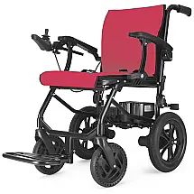 DeerPlanet Andador Adulto Idoso com Apoio de Braço, Assento Acolchoado e Cesto, Suporta até 136 kg, Vermelho