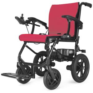 DeerPlanet Andador Adulto Idoso com Apoio de Braço, Assento Acolchoado e Cesto, Suporta até 136 kg, Vermelho