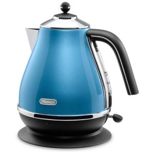 Chaleira Elétrica 1L com Desligamento Automático, Aço Inoxidável, 1200W, 110v, DELONGHI KBO1200J B, Azul