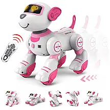 Cachorro Robô com Controle Remoto e Programável para Crianças de 8 a 12 Anos, FUUY, Rosa