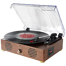 Vitrola Toca Discos 13 em 1 com Alto Falantes Bluetooth USB Rádio FM, ZBRQOTL, Marrom