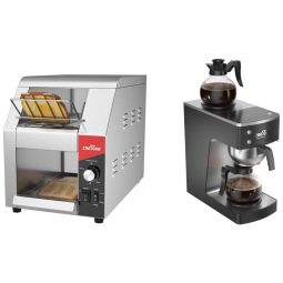 Cafeteira Comercial Crosson de 12 Xícaras e Tostador de Esteira Comercial.