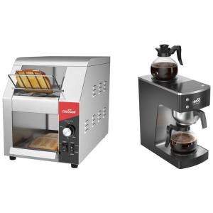 Cafeteira Comercial Crosson de 12 Xícaras e Tostador de Esteira Comercial.
