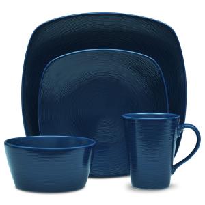 Aparelho de Jantar para Todas as Ocasiões com 4 Peças, Formato Quadrado e Material de Porcelana, Noritake 4397-04P