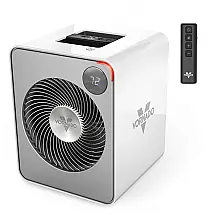 Aquecedor Metalico Vornado VMHi500 Branco Vortex Heat Circulation Auto-Climate Timer 12h Controle Remoto Touch 120V