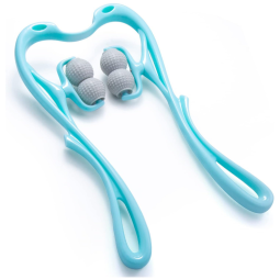 Massageador Manual de Acupressão para Pescoço com 4 Pontos de Gatilho e Alça Ergonômica, HSFRELAX, Azul