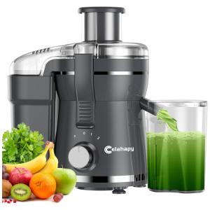 Centrífuga de Frutas e Vegetais com 3 Velocidades para Alto Rendimento, 110V 500W, celahapy, Cinza