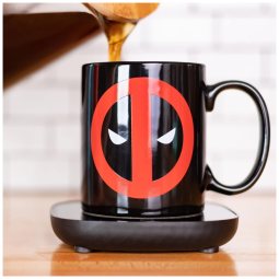 Aquecedor de Caneca, Tema I Am Groot com Desligamento Automático, Inclui Caneca, 16W, Uncanny Brands, Preto