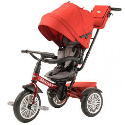 Triciclo Infantil para Passeio com Assento Ajustável 6 Estágios, Idade Recomendada 1 a 5 Anos, Bentley, Vermelgo