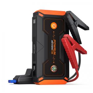 Jump Starter Powrun P-ONE Laranja 2000A Pico para Motores Gasolina 8.0L Diesel 6.5L 12V (185 x 87 x 40 mm)