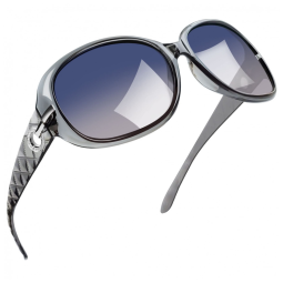 Óculos de Sol Feminino com Proteção UV, Joopin A20, Cinza, Azul e Rosa Gradiente