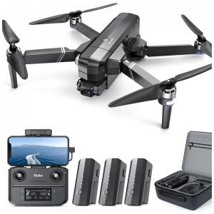 Drone com Câmera 4K para Adultos, GPS, Auto Retorno, 84 Min de Voo e 3 Baterias, Ruko F11GIM2, Preto