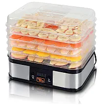 Desidratador de Alimentos, 5 Bandejas, Timer Digital, 110v, SUPERHANDY, Prateado