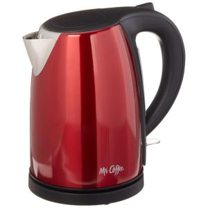 Mr. Chaleira Elétrica 7L com Desligamento Automático, Aço Inoxidável, 1500W, 110v, MR. COFFEE BVMC EKSSRD1, Vermelho
